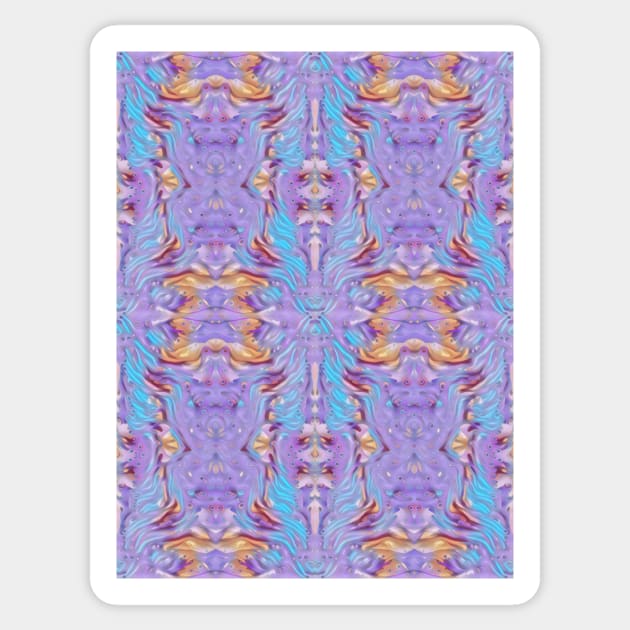 Psychedelic Purple Pastel Pattern Sticker by Dturner29